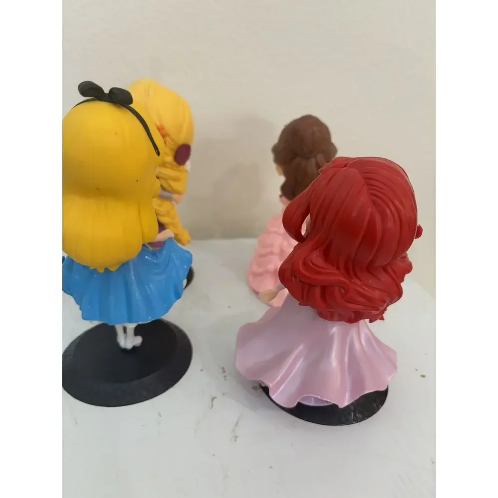 Disney Characters Firgues Lot Of 4 Alice, Ariel, Rapunzel and Belle